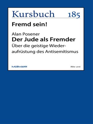 cover image of Der Jude als Fremder